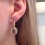 Diamante Gold Designer Drop Earrings Gift For Her, thumbnail 3 of 3