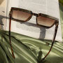 Tortoise Shell Chunky Bevelled Gold Embossed Sunglasses, thumbnail 4 of 4