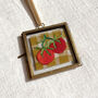 Tomatoes Gingham Embroidered Framed Keepsake, thumbnail 5 of 7