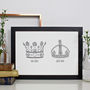 Royal Crown Personalised Family Tree Prints, thumbnail 2 of 9