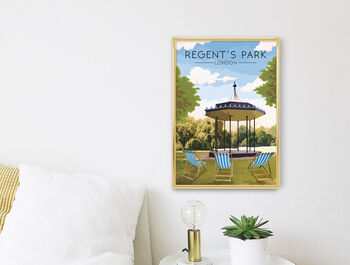 Regent's Park London Travel Poster Art Print, 4 of 7