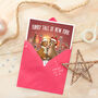 Furry Tale Cute Christmas Card New York Wife Husband, thumbnail 2 of 4