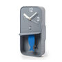 Grey Metal Sardine Tin Pendulum Wall Clock, thumbnail 2 of 4