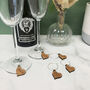 Personalised Five Party Heart Wine Glass Charms, thumbnail 7 of 12