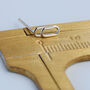 Sterling Silver Paperclip Stud Earrings, thumbnail 4 of 5