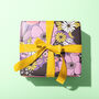 Purple Vintage Floral Pattern Wrapping Paper, thumbnail 3 of 7