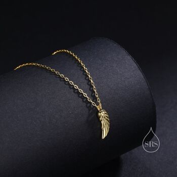 Tiny And Delicate Angel Wing Pendant Necklace, 4 of 11