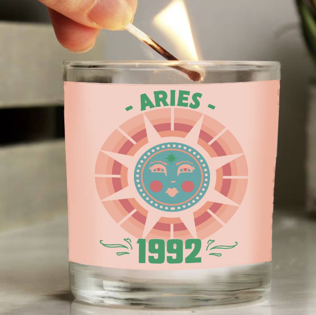 Personalised Retro Birth Year Scented Candle, 1 of 3