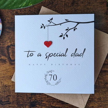 Personalised 70th Birthday Card For Special Dad, 3 of 4