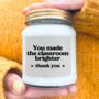Teacher Thank You Candle End Of Term Gift, thumbnail 1 of 6