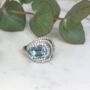 Blue Topaz 925 Sterling Silver Statement Ring, thumbnail 1 of 5
