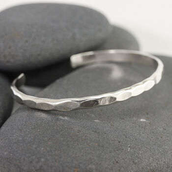 Wide Hammered Cuff In 14k Gold Fill, 5 of 10