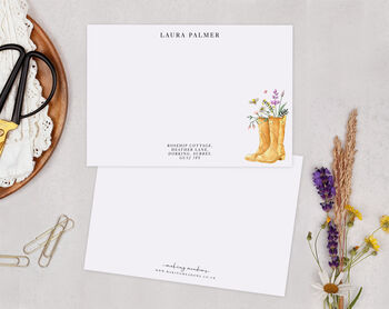 Gardening Personalised Address Note Cards A6 Notecard Set, 2 of 6
