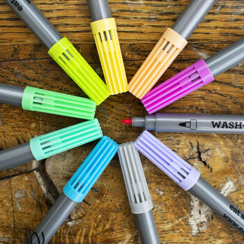 Doodle Wash Out Fabric Pen Set Of 10: Pastel Edition, 5 of 6
