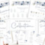 Wedding Seating Plan Cards Winter Blue Floral, thumbnail 7 of 7