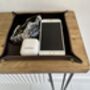 Personalised Dark Brown Square Leather Accessories Tray, thumbnail 1 of 12