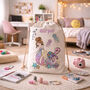 Personalised Mermaid Drawstring Toy Sack, Girls Dress Up Storage Bag, thumbnail 3 of 4