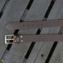 Men's Dark Brown Leather Belt English Leather Made In The UK, thumbnail 3 of 5