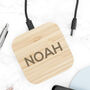 Personalised Bamboo Wireless Charger Pad, thumbnail 1 of 7