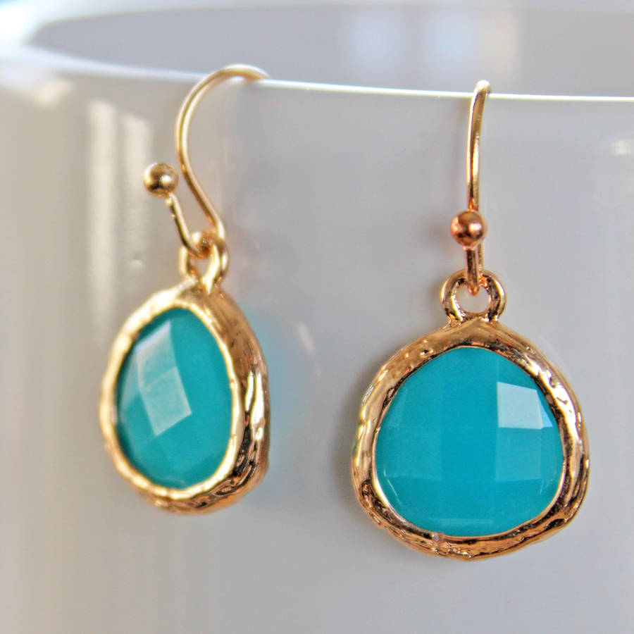 Mint Coloured Dangle Earrings By Rabal