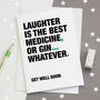 Funny 'Get Well Soon' Card For Gin Lovers, thumbnail 1 of 3