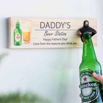 Personalised Wooden Bottle Opener Plaque, 2 of 10