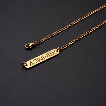 Gold Engravable 3mm Figaro Chain, 4 of 12