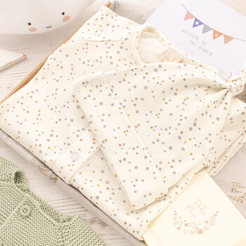 Unisex Little Star Babygrow And Hat Gift Set, 3 of 7
