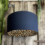 Leopard Print Lampshades In Deep Space Navy, thumbnail 1 of 10