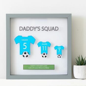 Personalised Any Colour Family Sports T Shirt Frame Multiple Sizes, 5 of 7