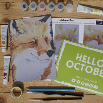 Autumnal Watercolour Art Box Learn To Paint, 8 of 12