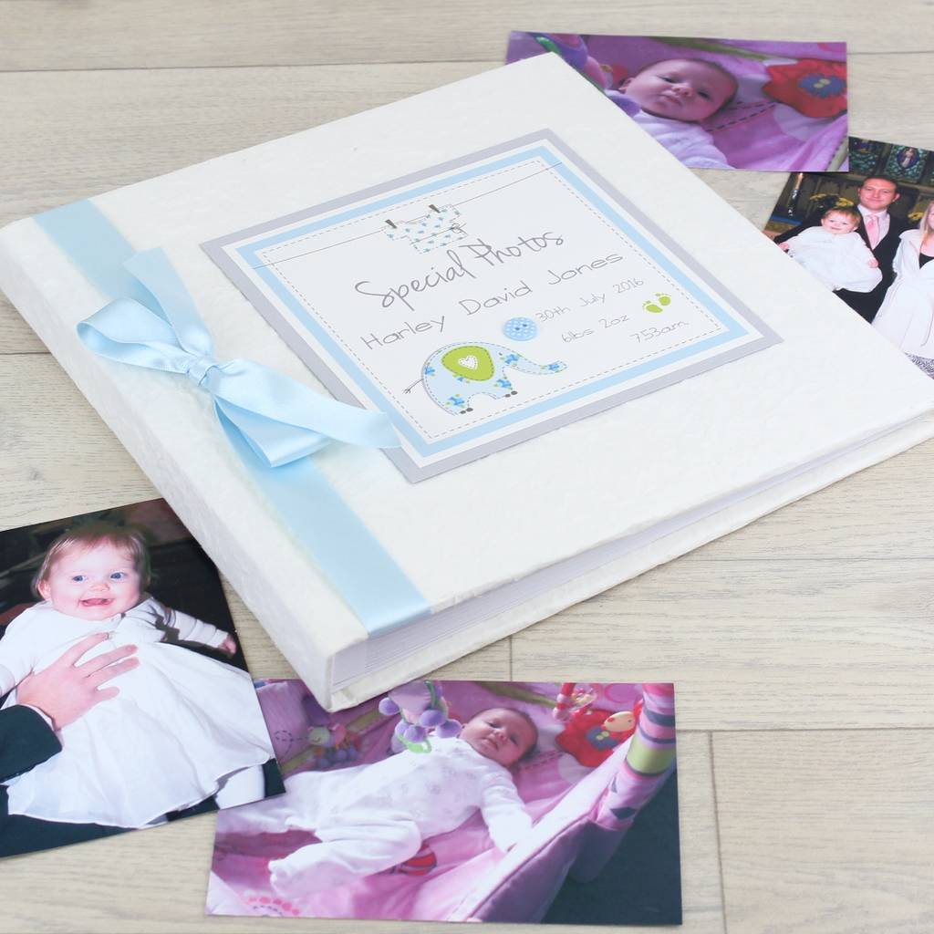 personalised vintage baby photo album by dreams to reality design ltd
