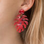 Statement Acrylic Leaf Earrings In Colours, thumbnail 6 of 12