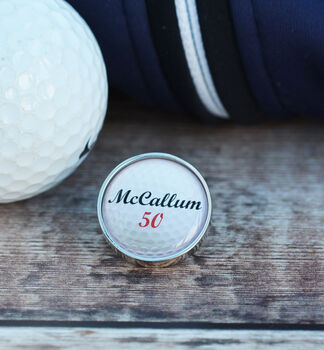 Personalised Golf Ball Lapel Pin Badge, 5 of 7