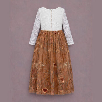 Enchanted Fall Long Sleeve Dress With Closed Back, 6 of 7