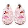 Dotty Fish Fairy Ballerina Soft Leather Baby Shoes With Barefoot Soles, thumbnail 6 of 8