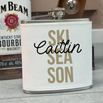Personalised Ski Season Hip Flask, 2 of 3