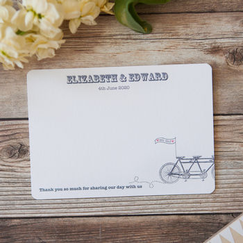 Bicycle Made For Two Wedding Stationery, 7 of 9