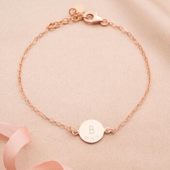 Personalised Initial And Date Bracelet, 4 of 10
