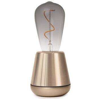 Shiny Gold Rechargeable Cordless LED Table Lamp, 2 of 5