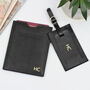 Personalised Leather Passport Holder And Luggage Tag, thumbnail 1 of 3
