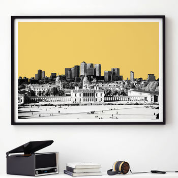 London Skyline Art Print Greenwich To Canary Wharf, 4 of 7