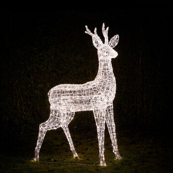 One.6m Swinsty Stag Dual Colour LED Light Up Reindeer, 2 of 3