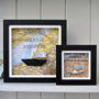 Personalised Coastal Map Paper Boat Picture Frame, thumbnail 3 of 12