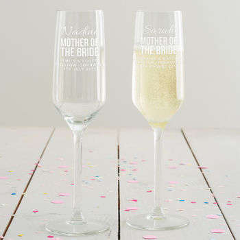 Personalised Mother Of The Bride Wedding Glass, 5 of 8