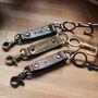 Personalised Leather Keyring Clip + No Touch Tool, thumbnail 7 of 11