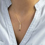 Gold Plated Leaf Chain Necklace With Birthstone Detail, thumbnail 7 of 12