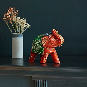 Almirah Handmade Wooden Elephant Ornament, 4 of 6