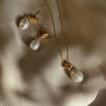 Pearl Solstice Earrings In Silver Or Gold Vermeil, 8 of 12