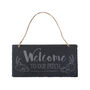 'Welcome To Our Patch' Hanging Slate Sign, thumbnail 2 of 2